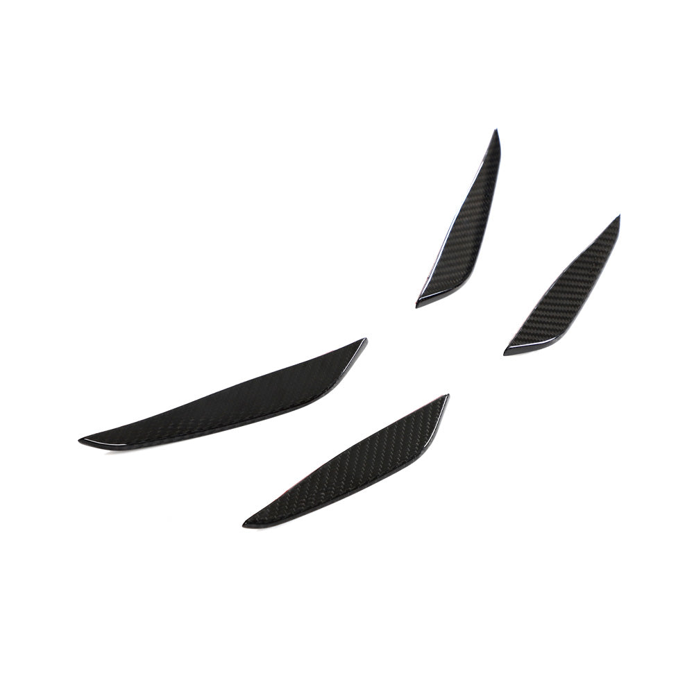 CT Design BMW M2 G87 (2023+) Carbon Fibre Front Bumper Canards - Dive Planes / Winglets / Aero Fins - Pre-Preg CFRP, High Gloss (Carbon Fiber)