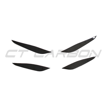 BMW G87 M2 (2023+) Carbon Fibre/Carbon Fiber Front Bumper Canards – CT Design Pre-Preg Gloss – Dive Planes / Aero Flicks / Front Aero Fins / Corner Splitters Air Deflectors – Carbon Front Trim Styling Upgrade
