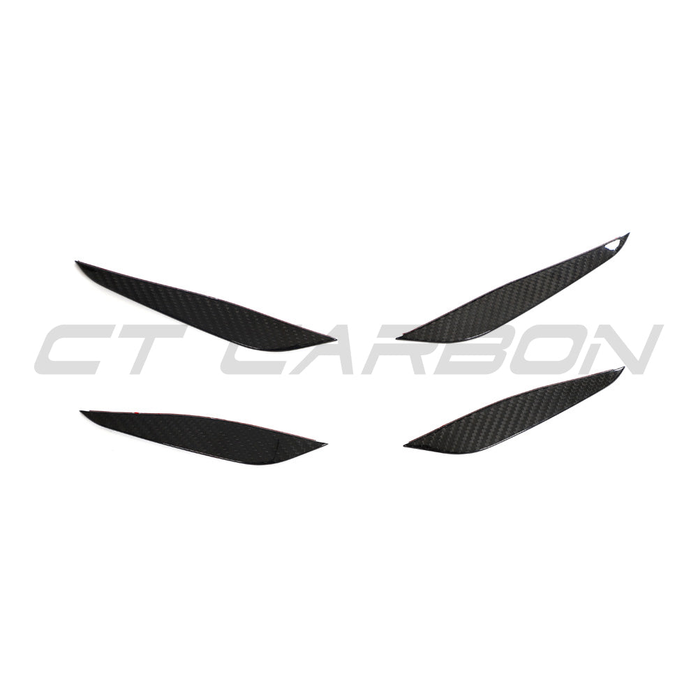 CT Design BMW M2 G87 (2023+) Carbon Fibre Front Bumper Canards - Dive Planes / Winglets / Aero Fins - Pre-Preg CFRP, High Gloss (Carbon Fiber)