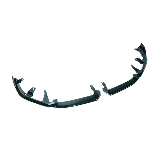 BMW 5 Series G60 & i5 2023–2025 Gloss Black Front Splitter – Front Lip Spoiler / Chin Spoiler / Front Bumper Lip – Piano Black ABS Aero Valance Extension | OEM+ Front Blade by BLAK (CT Carbon)