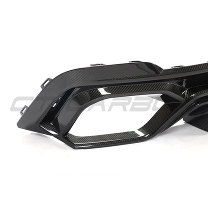 CT Design Pre-Preg Carbon Fibre Rear Diffuser for Audi RS6 C8 Avant (2019+) – Rear Valance / Rear Splitter / Bumper Insert – Carbon Fiber Rear Apron Lower Bumper Trim for RS6 Estate Wagon – Rear Undertray