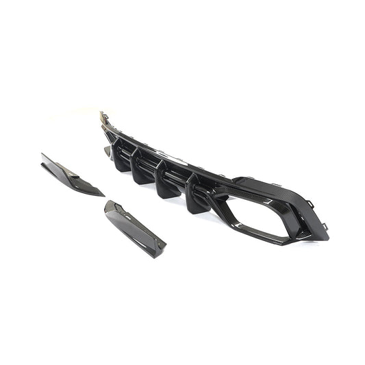 CT Design Pre-Preg Carbon Fibre Rear Diffuser for Audi RS6 C8 Avant (2019+) – Rear Valance / Rear Splitter / Bumper Insert – Carbon Fiber Rear Apron Lower Bumper Trim for RS6 Estate Wagon – Rear Undertray