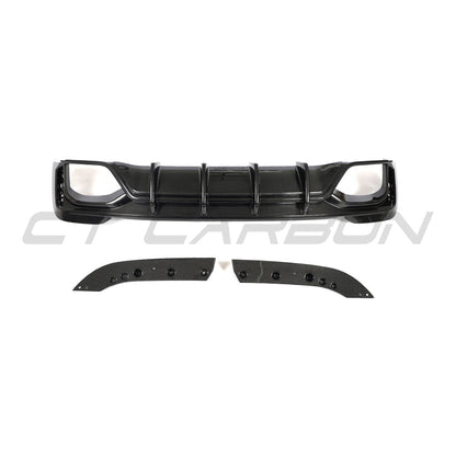 CT Design Pre-Preg Carbon Fibre Rear Diffuser for Audi RS6 C8 Avant (2019+) – Rear Valance / Rear Splitter / Bumper Insert – Carbon Fiber Rear Apron Lower Bumper Trim for RS6 Estate Wagon – Rear Undertray