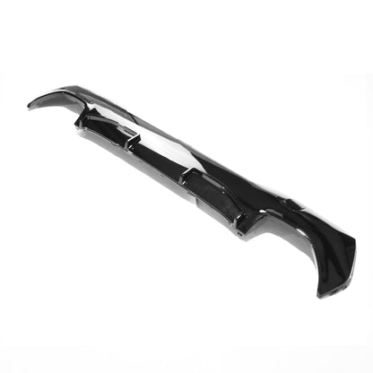 BMW 4 Series G22 440i Coupe Rear Bumper Diffuser/Valance Insert – Gloss Piano Black ABS | M Performance MP Style Lower Trim, Square Exhaust Cutouts | CT Carbon OEM+ Rear Apron/Splitter | 2020+