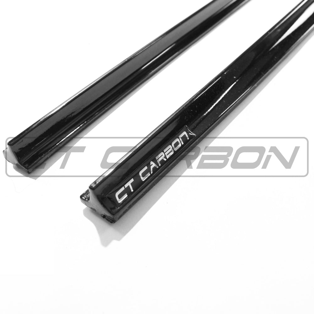 Volkswagen VW Polo Mk5 6C Facelift 2014-2017 Gloss Black ABS Side Skirts/Extensions | CT Carbon Rocker Extensions, Sill Blades, Side Splitters (Piano Black OEM+)