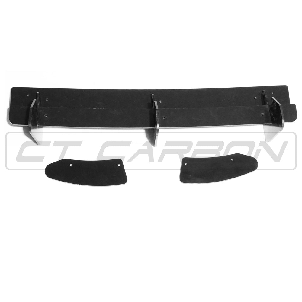 Volkswagen Golf R Mk7.5 (R 7.5) Facelift 2017-2020 Gloss Black Rear Diffuser Extension - ABS Rear Splitter / Rear Bumper Lip / Rear Valance / Rear Apron Add-On Body Kit