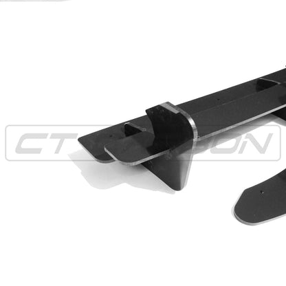 Volkswagen Golf R Mk7.5 (R 7.5) Facelift 2017-2020 Gloss Black Rear Diffuser Extension - ABS Rear Splitter / Rear Bumper Lip / Rear Valance / Rear Apron Add-On Body Kit