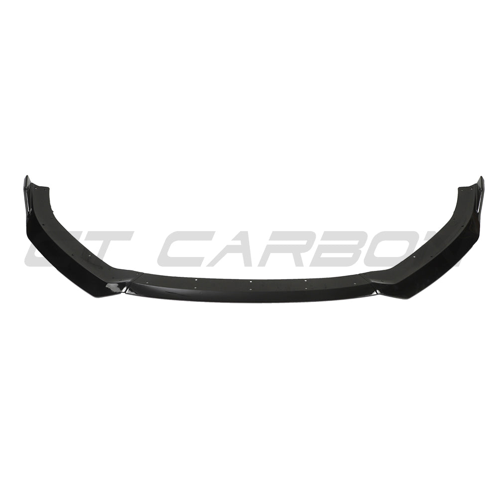 CT BLAK by CT Carbon Gloss Black Front Lip Splitter V2 for Audi A3 8V.5 S Line & S3 8V 2017-2020 - Bumper Lip/Chin Spoiler/Aero Skirt - Piano Black ABS - 8V Facelift 8V.2 - Sportback & Saloon - Front