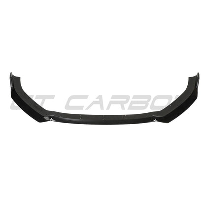 CT BLAK by CT Carbon Gloss Black Front Lip Splitter V2 for Audi A3 8V.5 S Line & S3 8V 2017-2020 - Bumper Lip/Chin Spoiler/Aero Skirt - Piano Black ABS - 8V Facelift 8V.2 - Sportback & Saloon - Front