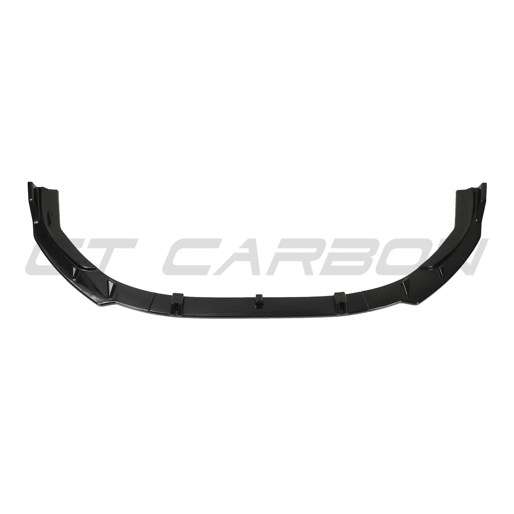 CT Carbon Gloss Black Front Lip Splitter for Audi A4 & S4 B9.5 Facelift 2020-2024 – ABS 3-Piece Front Lip Spoiler/Chin Spoiler, Front Bumper Lip Valance, Aero Diffuser Body Kit