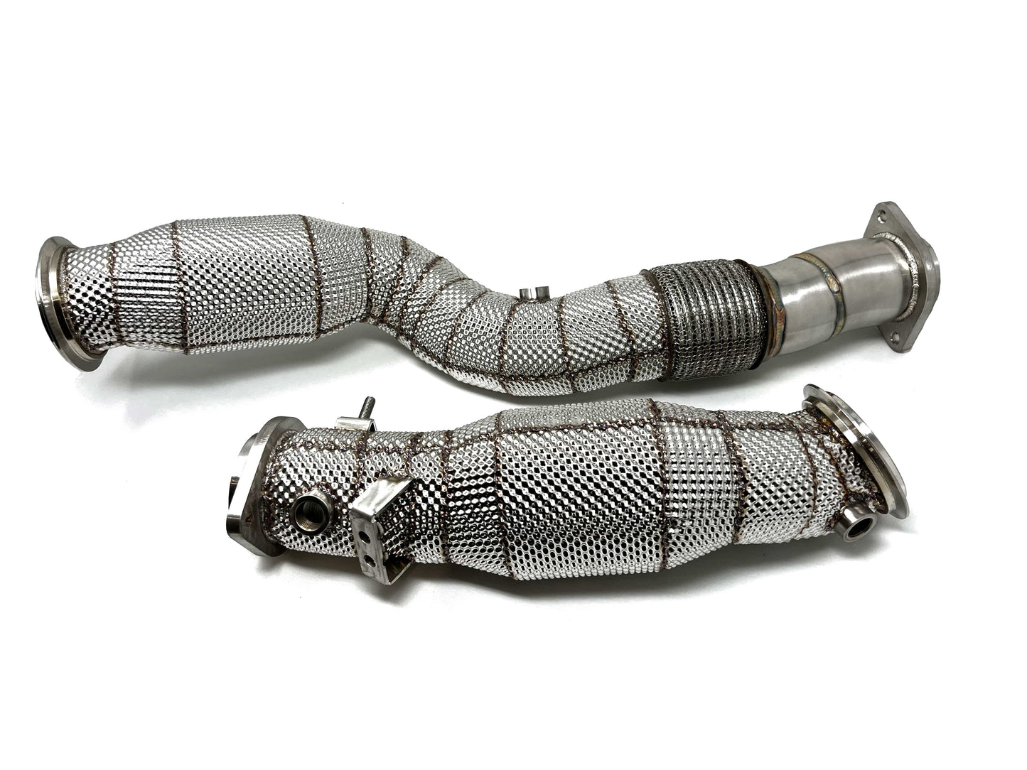 Masata 200 Cell (200 CPSI) Sports Cat Primary Front Pipe - Catted Downpipe for BMW S58 G80 G81 G82 G83 G87 M3/M3 Competition/M3 Touring, M4/M4 Competition, M2 - High-Flow Catalyst Exhaust Upgrade - MST6007