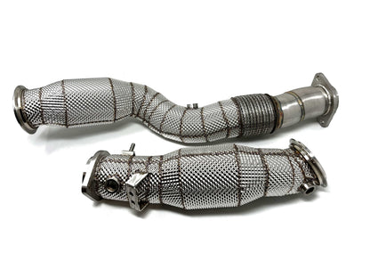 Masata 200 Cell (200 CPSI) Sports Cat Primary Front Pipe - Catted Downpipe for BMW S58 G80 G81 G82 G83 G87 M3/M3 Competition/M3 Touring, M4/M4 Competition, M2 - High-Flow Catalyst Exhaust Upgrade - MST6007