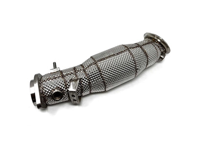 Masata 200 Cell (200 CPSI) Sports Cat Primary Front Pipe - Catted Downpipe for BMW S58 G80 G81 G82 G83 G87 M3/M3 Competition/M3 Touring, M4/M4 Competition, M2 - High-Flow Catalyst Exhaust Upgrade - MST6007