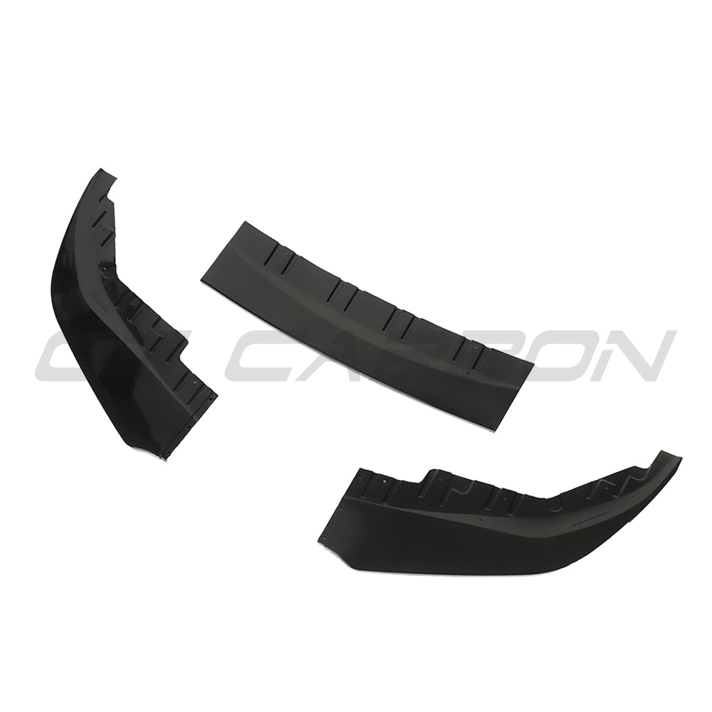 BMW 3 Series G20/G21 2018-2021 Gloss Black Front Splitter Lip V2 - Front Lip Spoiler/Front Bumper Lip/Chin Spoiler - Saloon/Sedan & Touring - CT Carbon BLAK Aero Lip Body Kit Front Bumper Extension