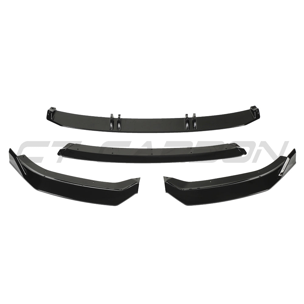 Audi A3 S-Line & S3 8V Facelift 2017-2020 Front Lip Spoiler Splitter V3 - Gloss Piano Black ABS Aero Chin Spoiler Front Bumper Lip - Sportback & Saloon - CT Carbon/CT BLAK