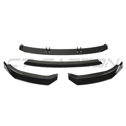 Audi A3 S-Line & S3 8V Facelift 2017-2020 Front Lip Spoiler Splitter V3 - Gloss Piano Black ABS Aero Chin Spoiler Front Bumper Lip - Sportback & Saloon - CT Carbon/CT BLAK