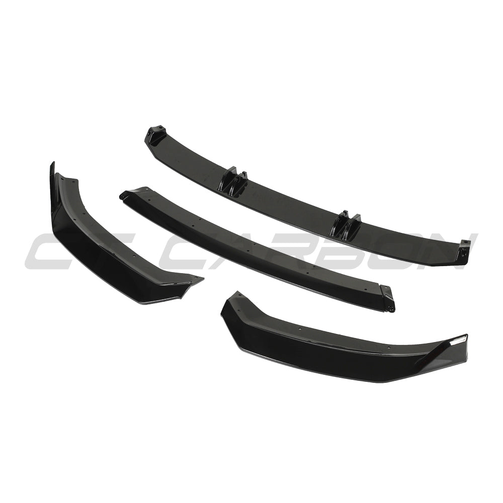 Audi A3 S-Line & S3 8V Facelift 2017-2020 Front Lip Spoiler Splitter V3 - Gloss Piano Black ABS Aero Chin Spoiler Front Bumper Lip - Sportback & Saloon - CT Carbon/CT BLAK