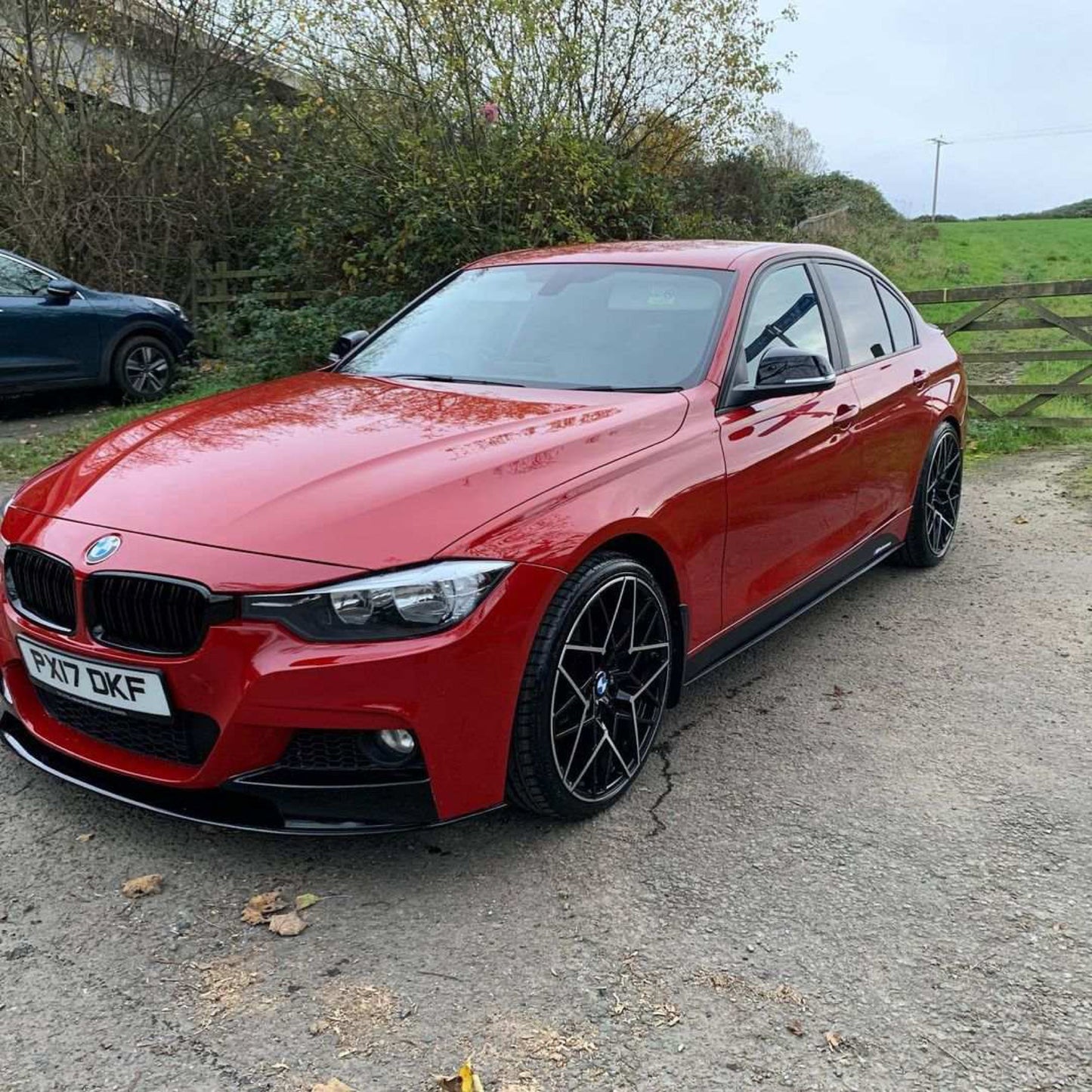 BMW F30 LCI Facelift 3 Series M Sport Full Body Kit (2015-2019)  Front Splitter/Lip, Side Skirts, Rear Diffuser, Boot Spoiler, Black Kidney Grilles, Black M-Style Mirror Covers | UK Stock | Fits 335i 340i M Sport