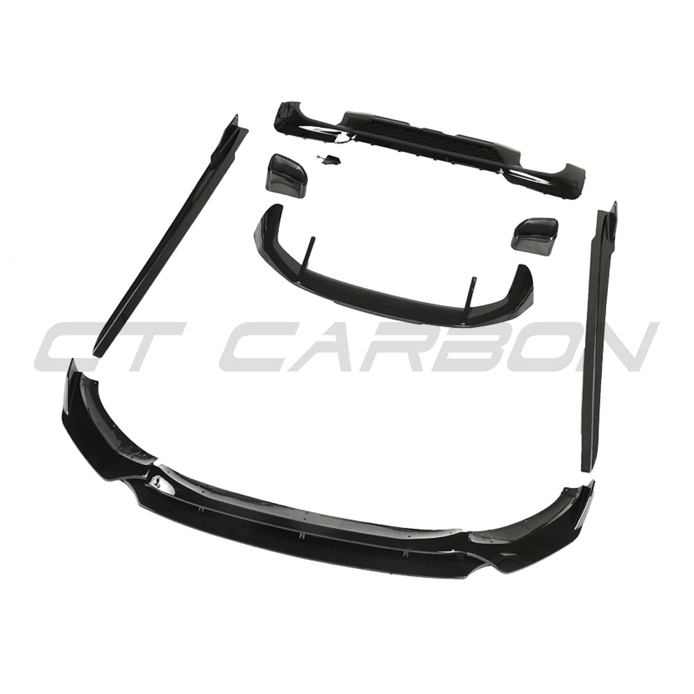 BMW X3 G01 2017-2020 High Gloss Piano Black Body/Aero Kit – Front Splitter Lip, Side Skirt Extensions, Rear Diffuser & Roof/Boot Spoiler | ABS OEM+ Exterior Styling Pack | Shadowline Black Pack Upgrade by CT Carbon