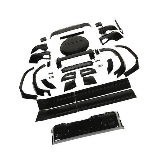 Land Rover New Defender 110 L663 Wide Arch Kit – Gloss/Piano Black Wheel Arch Extensions, Fender Flares, Overfenders, Arch Trims/Spats (2020 On) ABS Exterior Styling Body Kit – CT BLAK