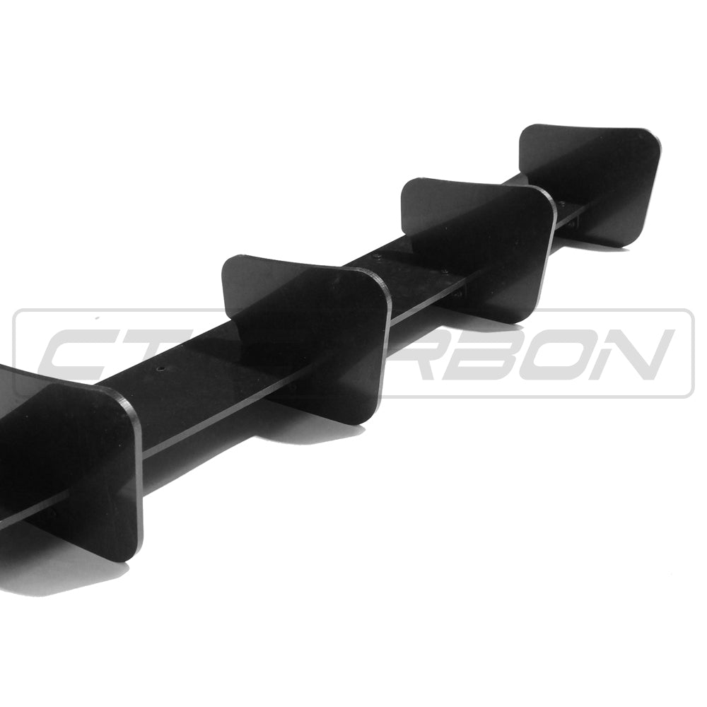 VW Volkswagen Golf GTI Mk7.5 Facelift 2017-2020 Gloss Black Rear Diffuser Extension - Rear Valance/Lip/Splitter/Skirt/Apron/Undertray/Spoiler Lower Bumper Trim, Piano Black ABS, CT Carbon