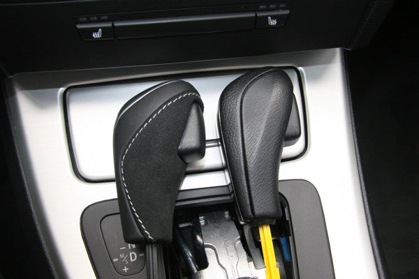 Genuine BMW Performance Automatic Shifter Gear Knob/Gearstick Selector Lever/Shift Handle - Alcantara Leather - 1 Series E81 E82 E87 E88 & 3 Series E90 E91 E92 E93 (E8x E9x Auto/AT) OEM PN 25162153758