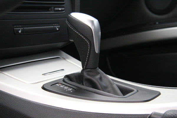 Genuine BMW Performance Automatic Shifter Gear Knob/Gearstick Selector Lever/Shift Handle - Alcantara Leather - 1 Series E81 E82 E87 E88 & 3 Series E90 E91 E92 E93 (E8x E9x Auto/AT) OEM PN 25162153758