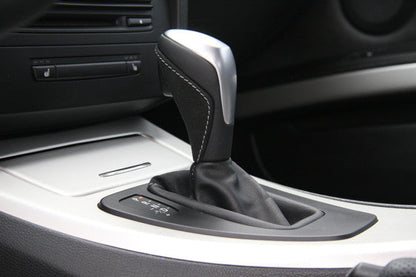 Genuine BMW Performance Automatic Shifter Gear Knob/Gearstick Selector Lever/Shift Handle - Alcantara Leather - 1 Series E81 E82 E87 E88 & 3 Series E90 E91 E92 E93 (E8x E9x Auto/AT) OEM PN 25162153758