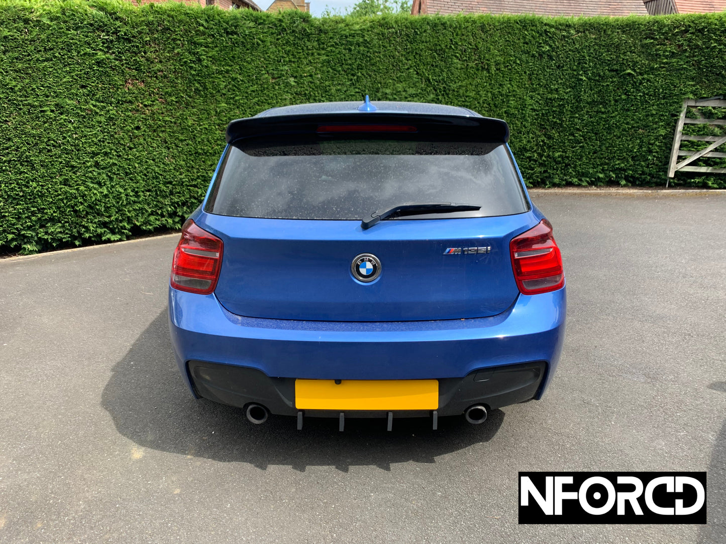 Rear Bumper Valance Diffuser Fins for BMW 1 Series M135i F20 F21 2011-2015 – Matte Black Aero Splitter Blades/Canards (Set of 4)