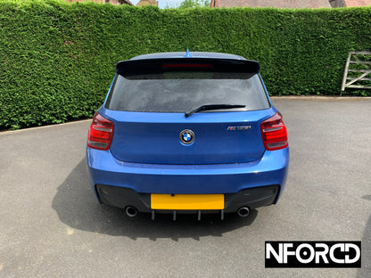 Rear Bumper Valance Diffuser Fins for BMW 1 Series M135i F20 F21 2011-2015 – Matte Black Aero Splitter Blades/Canards (Set of 4)