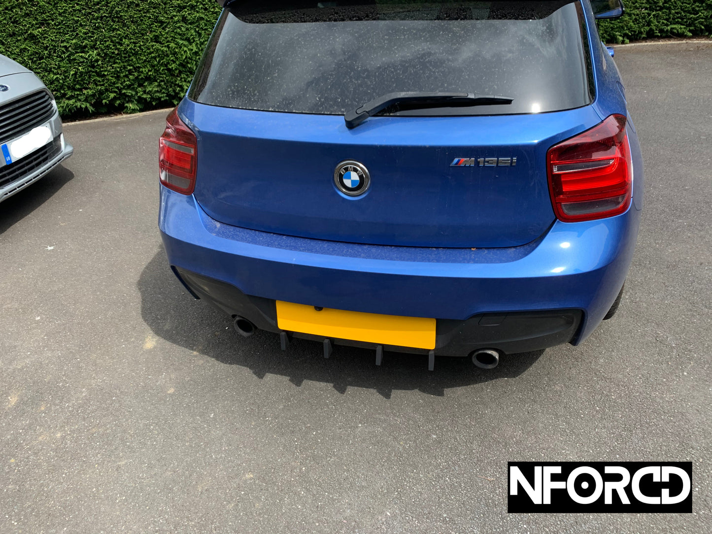BMW 1 Series Hatchback F20 F21 M135i 2011-2015 Rear Diffuser Fins V2 - Matte Black Stick-On Set of 4 for M Sport/M Line Bumper | Rear Aero Blades, Valance Fins, Rear Canards | Adhesive Diffuser Extensions