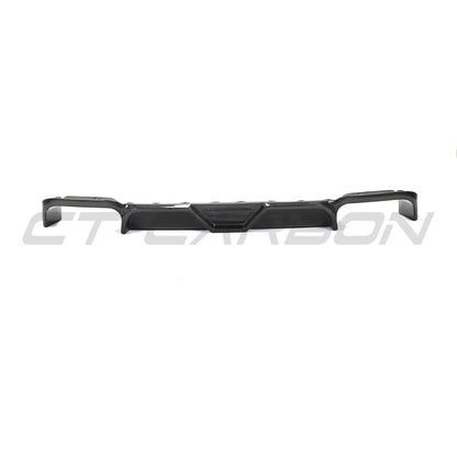 BMW X3M/X4M F97/F98 2018-2023 Carbon Fibre (Fiber) Rear Diffuser - CT Carbon Rear Valance/Rear Bumper Insert/Lower Spoiler/Rear Apron/Rear Lip - Fits X3 M & X4 M Competition