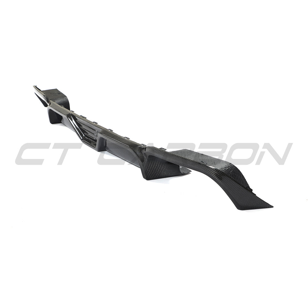 BMW X3M/X4M F97/F98 2018-2023 Carbon Fibre (Fiber) Rear Diffuser - CT Carbon Rear Valance/Rear Bumper Insert/Lower Spoiler/Rear Apron/Rear Lip - Fits X3 M & X4 M Competition