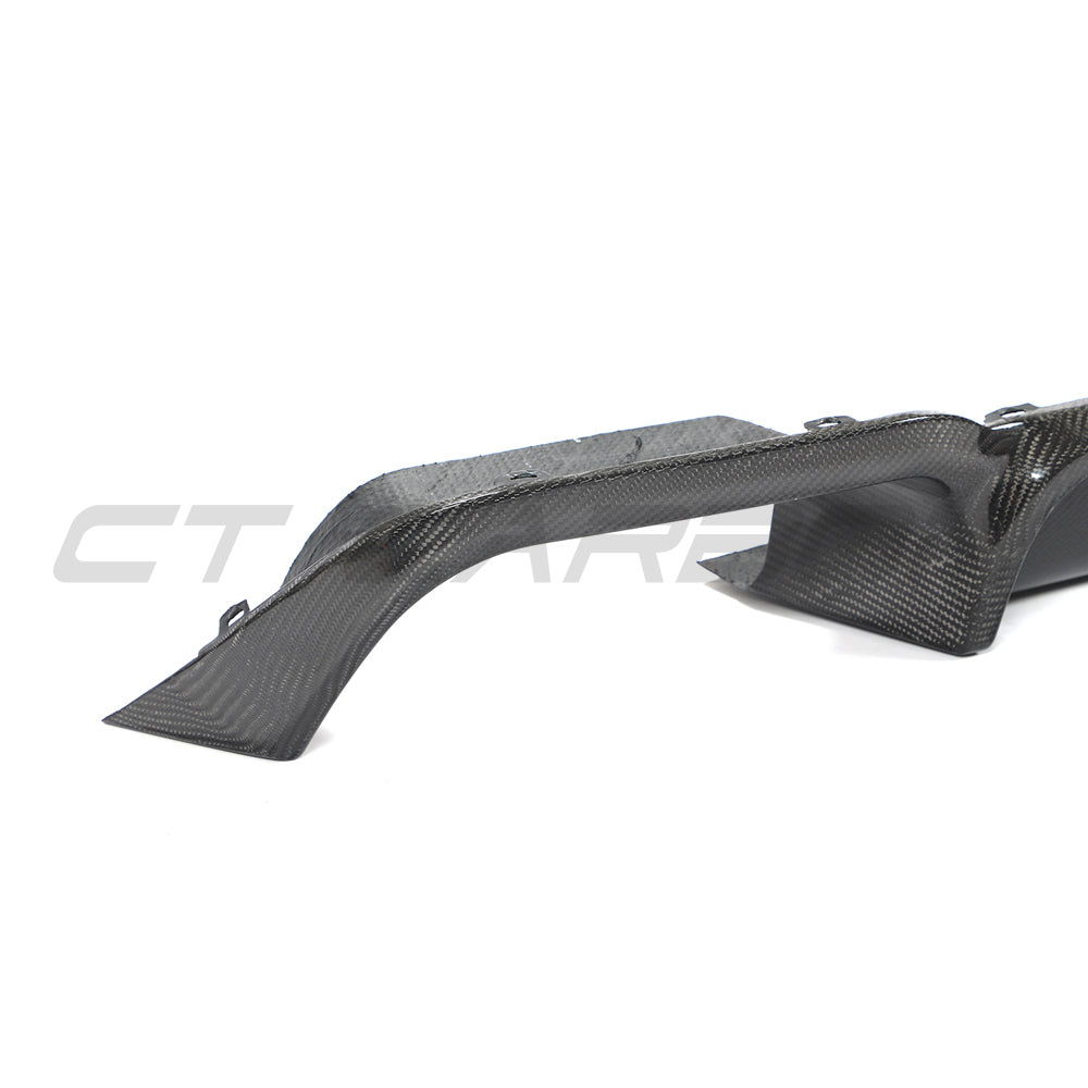 BMW X3M/X4M F97/F98 2018-2023 Carbon Fibre (Fiber) Rear Diffuser - CT Carbon Rear Valance/Rear Bumper Insert/Lower Spoiler/Rear Apron/Rear Lip - Fits X3 M & X4 M Competition