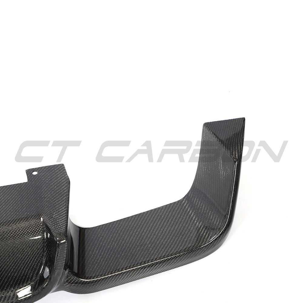 BMW X3M/X4M F97/F98 2018-2023 Carbon Fibre (Fiber) Rear Diffuser - CT Carbon Rear Valance/Rear Bumper Insert/Lower Spoiler/Rear Apron/Rear Lip - Fits X3 M & X4 M Competition