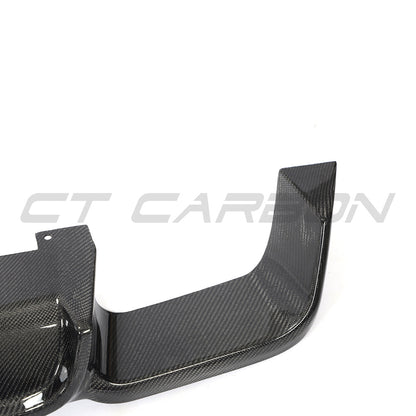 BMW X3M/X4M F97/F98 2018-2023 Carbon Fibre (Fiber) Rear Diffuser - CT Carbon Rear Valance/Rear Bumper Insert/Lower Spoiler/Rear Apron/Rear Lip - Fits X3 M & X4 M Competition