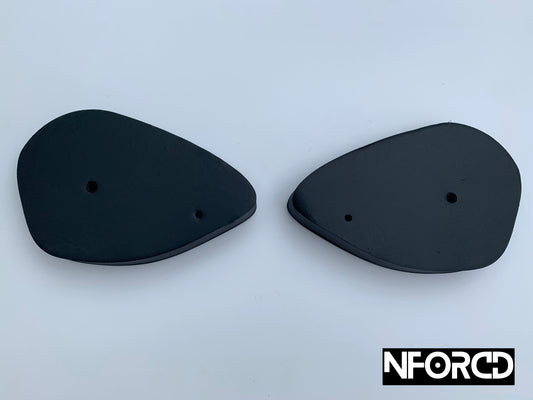 TVR Chimaera & Griffith Seat Side Covers Pair - Recliner/Adjuster Hinge Shrouds, Pivot Caps, Mechanism Side Panels | OEM-Style Replacement Interior Trim, Satin Black, UK Made | Left & Right (2pcs)