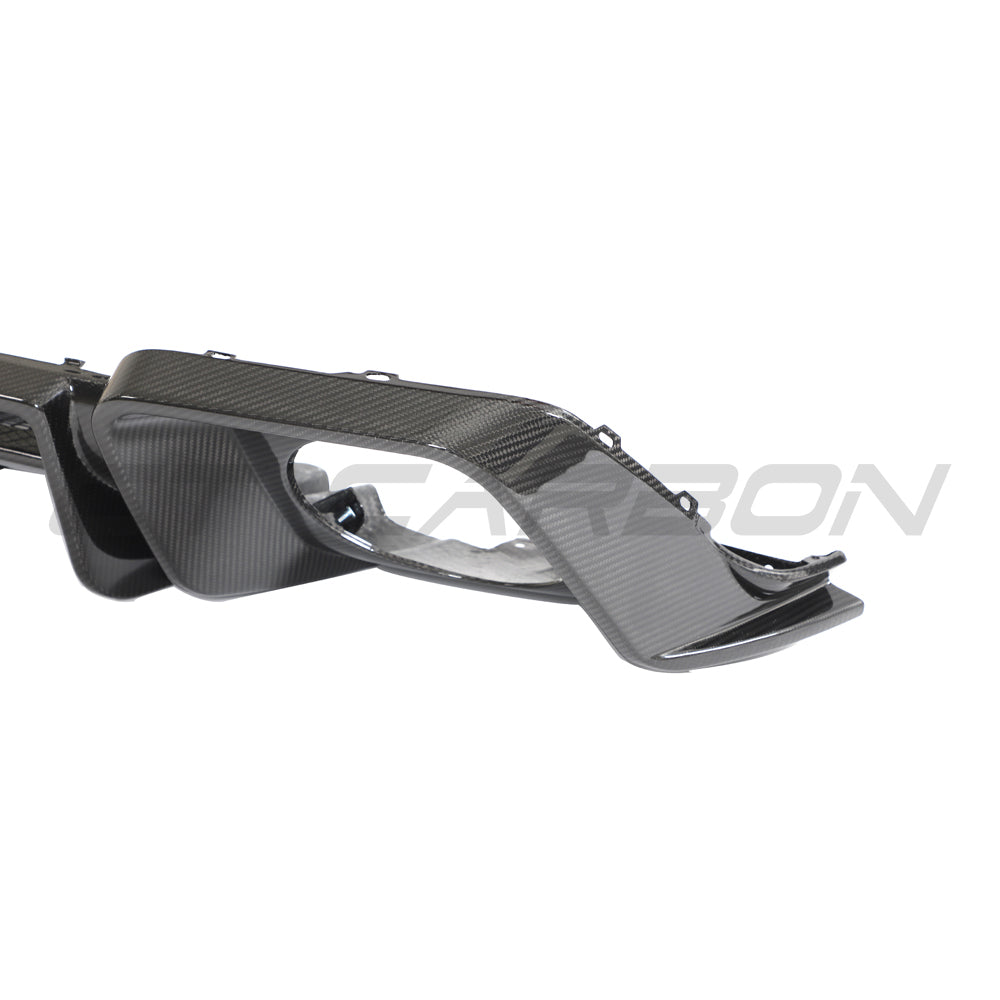CT Carbon Pre-Preg Carbon Fibre Rear Diffuser / Valance for Audi R8 V10 Performance 4S (2020–2023 MK2 Facelift Gen 2.5) – Rear Bumper Lower Aero Trim Insert, OEM+ Fitment, Coupe & Spyder