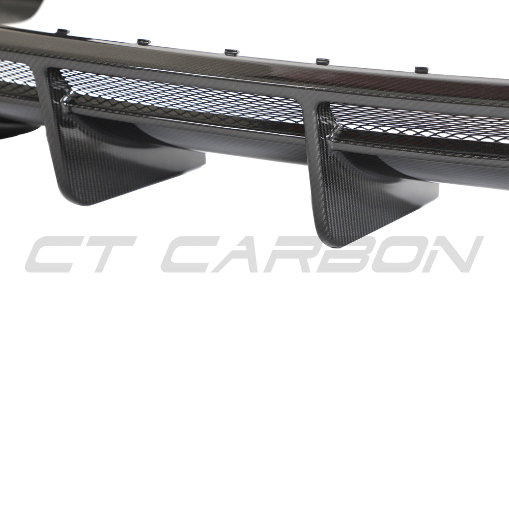 CT Carbon Pre-Preg Carbon Fibre Rear Diffuser / Valance for Audi R8 V10 Performance 4S (2020–2023 MK2 Facelift Gen 2.5) – Rear Bumper Lower Aero Trim Insert, OEM+ Fitment, Coupe & Spyder