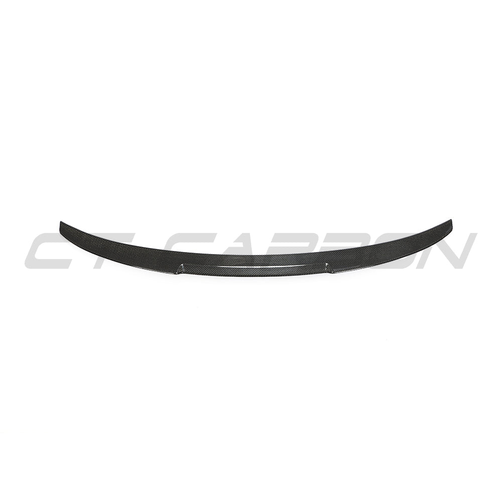 BMW 4 Series G26 Gran Coupe & i4 Carbon Fibre Rear Lip Spoiler – V Style Bootlid/Trunk Lip Tailgate Wing – Gloss Real Carbon Boot Spoiler – Fits 2020+ | CT Carbon