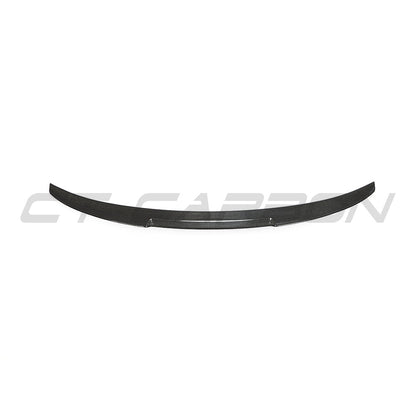 BMW 4 Series G26 Gran Coupe & i4 Carbon Fibre Rear Lip Spoiler – V Style Bootlid/Trunk Lip Tailgate Wing – Gloss Real Carbon Boot Spoiler – Fits 2020+ | CT Carbon