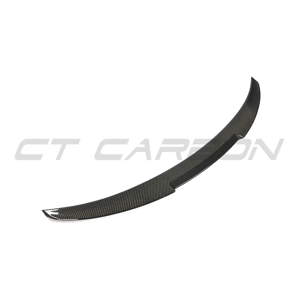 BMW 4 Series G26 Gran Coupe & i4 Carbon Fibre Rear Lip Spoiler – V Style Bootlid/Trunk Lip Tailgate Wing – Gloss Real Carbon Boot Spoiler – Fits 2020+ | CT Carbon