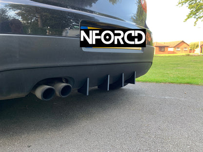 Rear Bumper Diffuser Fins 4pc Valance Aero Blades For VW Volkswagen Golf MK6 GTI GTD 2010-2014 Stick-On Splitter Canards Rear Spats Add-On Spoiler Kit