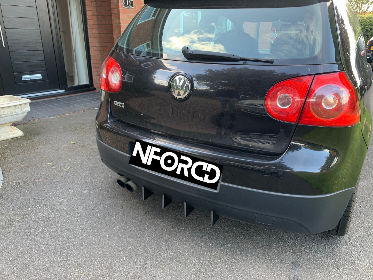 Rear Bumper Diffuser Fins 4pc Valance Aero Blades For VW Volkswagen Golf MK6 GTI GTD 2010-2014 Stick-On Splitter Canards Rear Spats Add-On Spoiler Kit