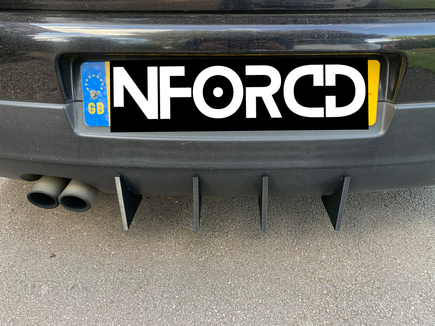 VW Golf Mk5 GTI/GTD 4pc Large Rear Diffuser Fins – Stick-On Aero Strakes/Blades for Rear Bumper Valance | Splitter/Vortex Fins Styling Kit | Fits Golf 5 (2004-2009), OEM Plus Look