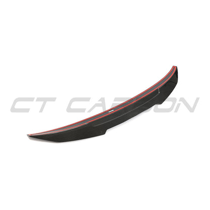 BMW 4 Series G26 Gran Coupe & i4 (2020+) PS Style Carbon Fibre/Carbon Fiber Rear Lip Spoiler | Boot/Trunk Lip, Tailgate/Decklid Rear Wing | Gloss Carbon, OE Fit | CT Carbon