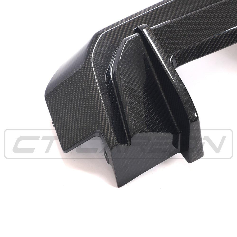 BMW M3 G80 Carbon Fibre/Carbon Fiber Rear Diffuser, Rear Valance, Lower Bumper Splitter 2021+ (Saloon/Sedan) Gloss Pre-Preg Carbon – CT Design Performance Rear Apron Upgrade