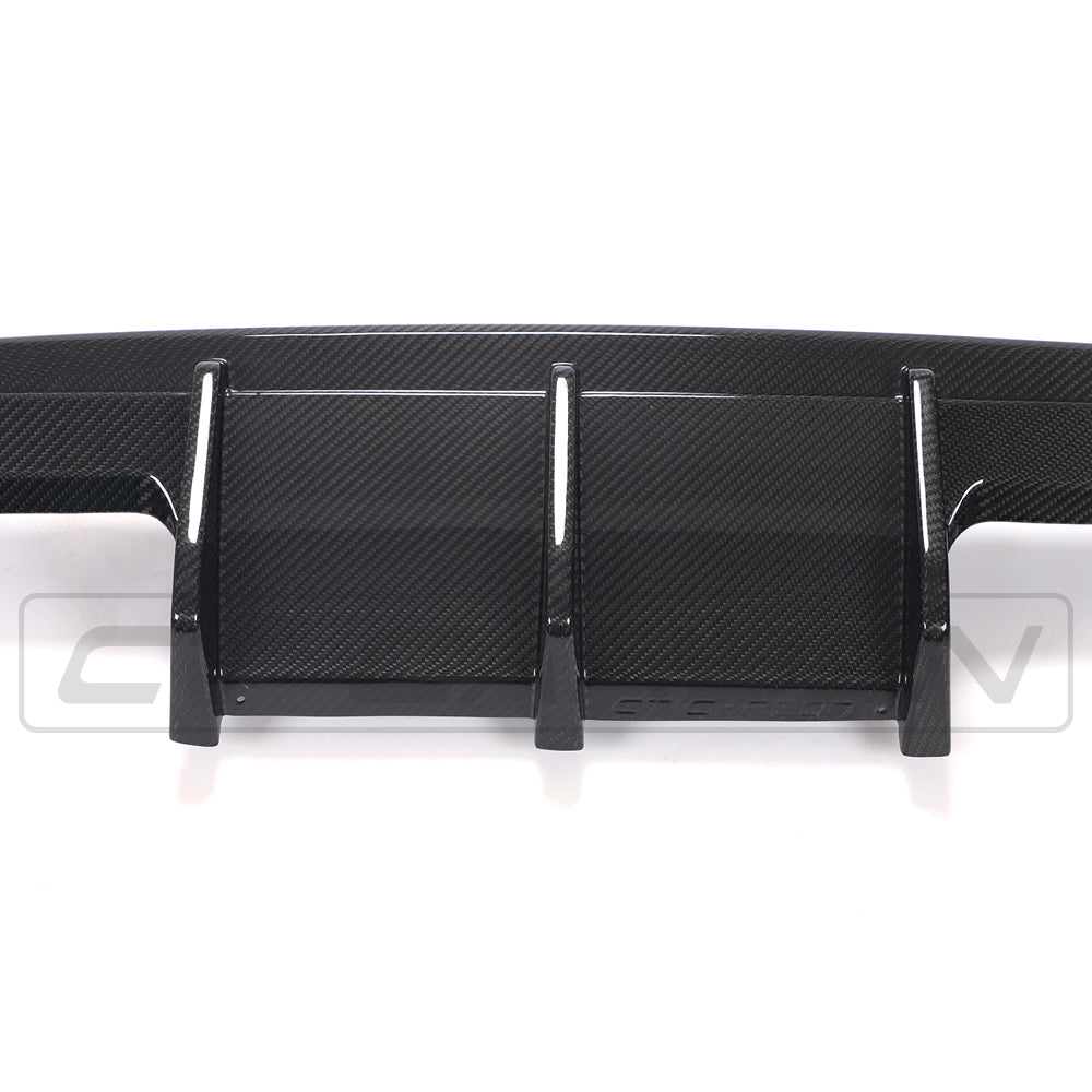 BMW M3 G80 Carbon Fibre/Carbon Fiber Rear Diffuser, Rear Valance, Lower Bumper Splitter 2021+ (Saloon/Sedan) Gloss Pre-Preg Carbon – CT Design Performance Rear Apron Upgrade