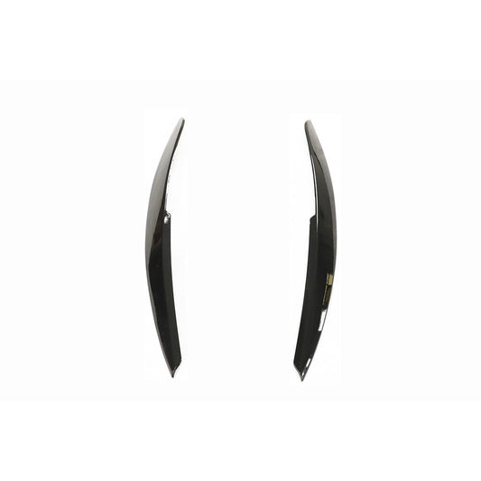 VOLKSWAGEN VW POLO MK5 6R/6C 2009-2017 GLOSS/PIANO BLACK ABS HEADLIGHT/HEADLAMP EYEBROWS EYELIDS BROWS COVERS FRONT LIGHT TRIM SET - BLAK BY CT