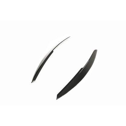 VOLKSWAGEN VW POLO MK5 6R/6C 2009-2017 GLOSS/PIANO BLACK ABS HEADLIGHT/HEADLAMP EYEBROWS EYELIDS BROWS COVERS FRONT LIGHT TRIM SET - BLAK BY CT